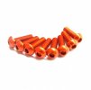 RACEOPT Aluminium Screw 8pcs, 3 x 10mm (Round Head) -Orange (RO-ABH3X10T-O)