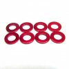 RACEOPT Aluminium 3mm Washer 8pcs , 0.5mm - Red (RO-AW05-R)