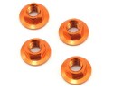 RACEOPT Al. Serrated Wheel Nut 4mm- Orange (4 pcs) (RO-SWN-4-O)