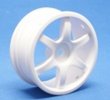 RIDE 121 - RH-101 1/10 6-Spoke Wheels 24mm Nylon White Offset 0 (4pcs)