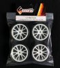 Solaris S-T28JGM4W 1/10 High-Performance Slick Tire Set 28-J Spoke Wheel (4 pcs/set)
