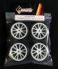 Solaris S-T32JGM4W 1/10 High-Performance Slick Tire Set 32-J Spoke Wheel (4 pcs/set)