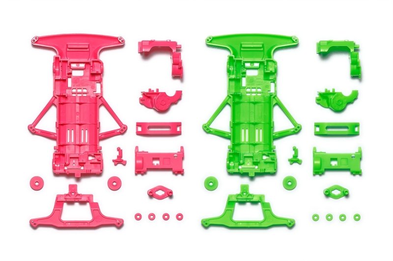 Tamiya 95711 - Jr Super FM Chassis Set (Pink/Green)