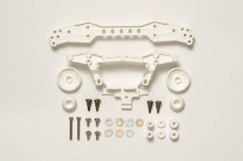 Tamiya 94942 - JR Rein. Rear Double Roller Stay - 3 Attachment Points / White