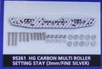 Tamiya 95261 - HG Carbon Muliti Roller Setting Stay (3mm/Fine Silver)