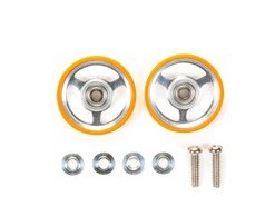 Tamiya 94934 - JR 17mm Aluminum Rollers - w/Plastic Rings (Orange)