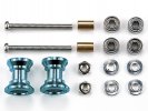 Tamiya 94721 - JR Double Aluminum Rollers- 9-8mm/Blue