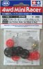 Tamiya 94781 - JR Plastic Roller Set - Low Friction (Black/Red)