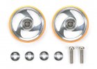 Tamiya 94789 - JR 19mm Aluminium Roller Orange - w/Plastic Ring