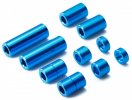Tamiya 95310 - Aluminum Spacer Set (12/6.7/6/3/1.5mm, 2pcs. each) (Blue)