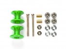 Tamiya 95606 - Lightweight Double Aluminum Rollers (13-12mm/Green)