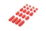 Tamiya 95400 - Lightweight Lightweight Plastic Spacer Set (12/6.7/6/3/1.5 , Red)