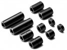 Tamiya 95481 - Aluminum Spacer Set (12/6.7/6/3/1.5mm, 2 Pcs. Each) (Black)