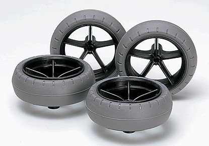 Tamiya 94643 - Hard Arched Tire & Narrow Large Diameter Carbon Wheel