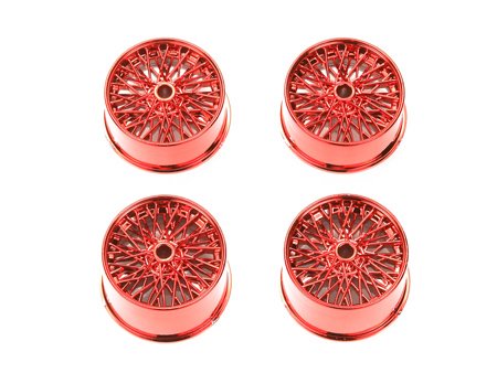 Tamiya 94760 - Large Dia. Spoke Wheels (Red Plated)