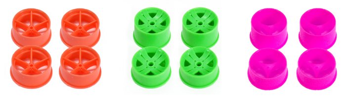 Tamiya 94829 - Mini 4WD Fluor. Wheels L Dia.