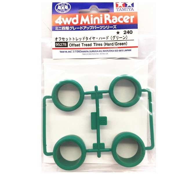 Tamiya 95278 - Offset Thread Tires (Hard, Green)