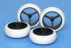 Tamiya 15414 - JR Narrow Large diameter Wheels - w/White Arched Tires
