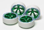 Tamiya 95075 - Fully Cowled Mini 4WD 20th Anniversary White Tire & Green Plated Wheel