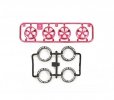 Tamiya 95333 - 5-Spoke Pink Plated Wheels with Low-Profile Tires