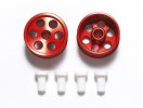 Tamiya 95516 - HG Red Aluminum Reversible Wheels for Low Profile Tires (Super X/XX)