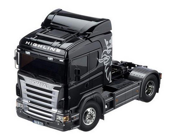 Tamiya 23649 - 1/14 Scania R470 Full Option Black Finished Truck RTR