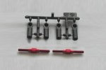 Tamiya 49325 - 3 x 32mm Aluminum Turnbuckle Shafts (Red/2