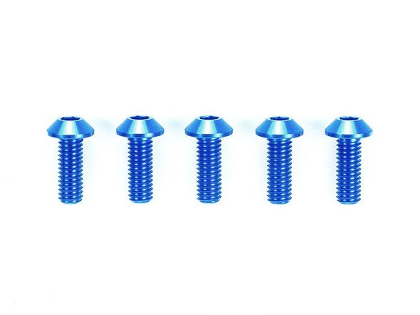 Tamiya 42329 - TRF 3x8mm Hex Head Screws HG Aluminium (Blue/5 Pcs.)