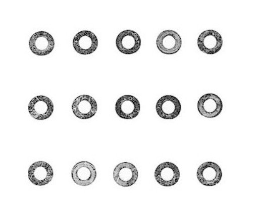 Tamiya 2300007 - 3mm Washer 15pcs (50586)