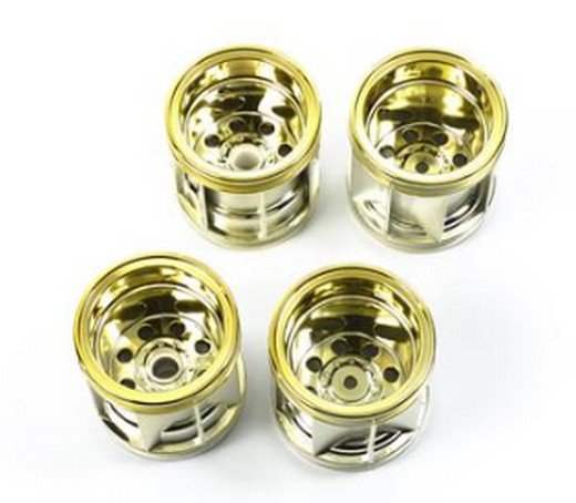 Tamiya 47386 - WR-02 Gold Wheels (Front/Rear)