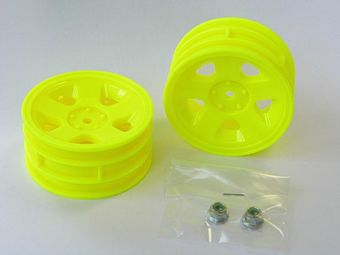 Tamiya 53327 - 1/10 Voltec Fighter Front Wheels (Fluoresc OP-327