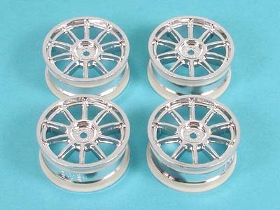 Tamiya 53860 - 10-Spoke Metal Plated Wheels 4pcs (24mm Offset 0) OP-860