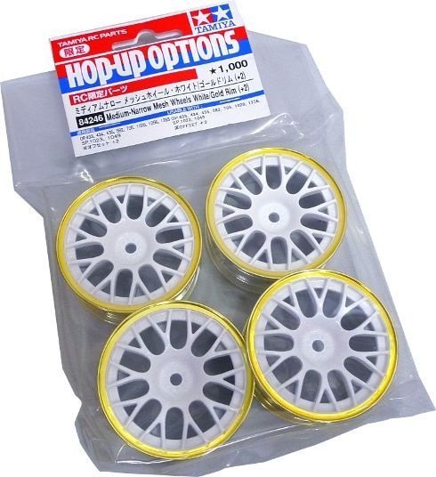 Tamiya 84246 - MN Mesh Wheel Wh&Gold Rim/+2