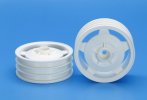 Tamiya 22044 - 2WD Buggy Front Star Dish Wheels (Hex Hub, White) for the TD2 Chassis OP-2044
