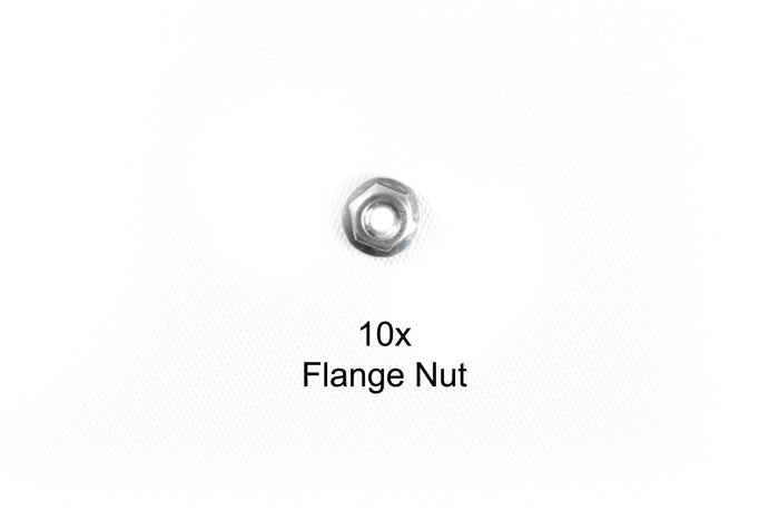 Tamiya 9805897 - 3mm Flange Nut (10pcs) for 49278