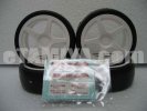 Tamiya 53412 - TA04 PRO Reinforced Tires Type-B with Whee OP-412