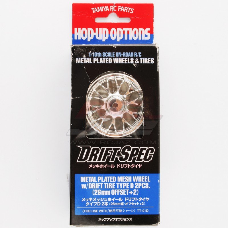 Tamiya 53959 - Metal-Plated Mesh Wheel w/Drift Tire Type D 2pcs. OP-959