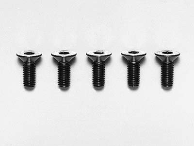 Tamiya 53772 - 3x8mm Countersunk Hex Head Screw / Blue (5 pcs) OP-772