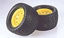 Tamiya 53562 - Tarmac Tire & Wheel Flor Yellow TGM-02 (2) OP-562