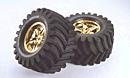 Tamiya 53540 - DV-Lug Pattern Tire & Wheel Gold TGM-02 (2