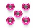 Tamiya 84084 - 4mm Aluminium Flange Nut Pink *5