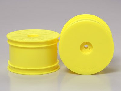 Tamiya 53986 - TRF501X Rear Dish Wheels (Yellow, 2pcs.) OP-986