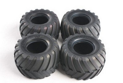 Tamiya 9805213 - RC Tire Set for Midnight Pumpkin/Lunch Box/Volkswagen Type 2: 58063/58070/58068/58512 - (4pcs)