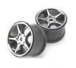 Traxxas (#5372X) 17MM GEMINI BLACK CHROME WHEEL REVO & MAXX SERIES