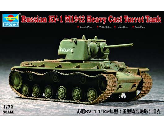 Trumpeter 07231 Russia KV-1 1942 Heavy Cast Turret Tank