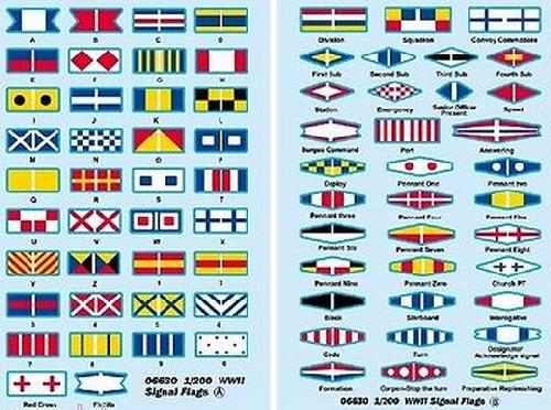 Trumpeter 06630 - 1/200 WWII Signal Flags Decals