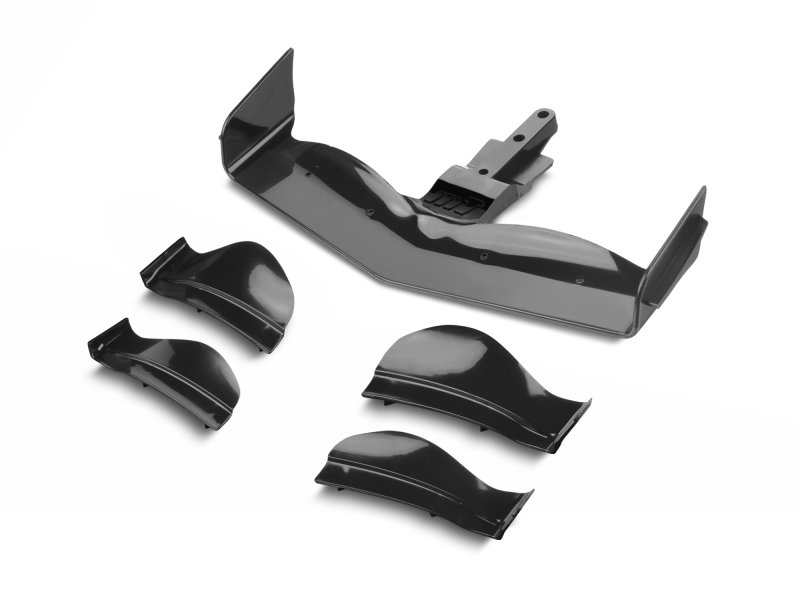 XRAY 371204-K - X1 Composite Adjustable Front Wing - Black - Flat Design