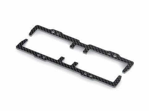 XRAY 356170 - GTXE Carbon Battery Backstop - Rear & Front - Flat Chassis