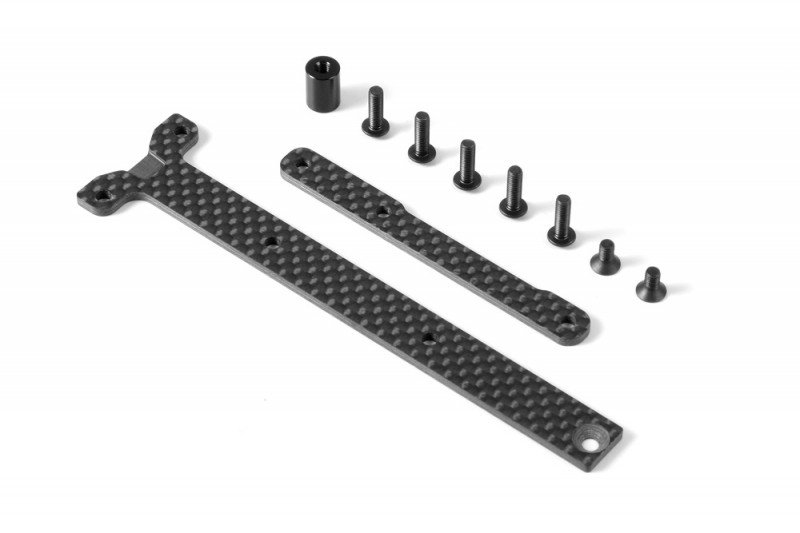 XRAY 361168 Graphite Chassis Brace Upper Deck -  Short Pack (2)