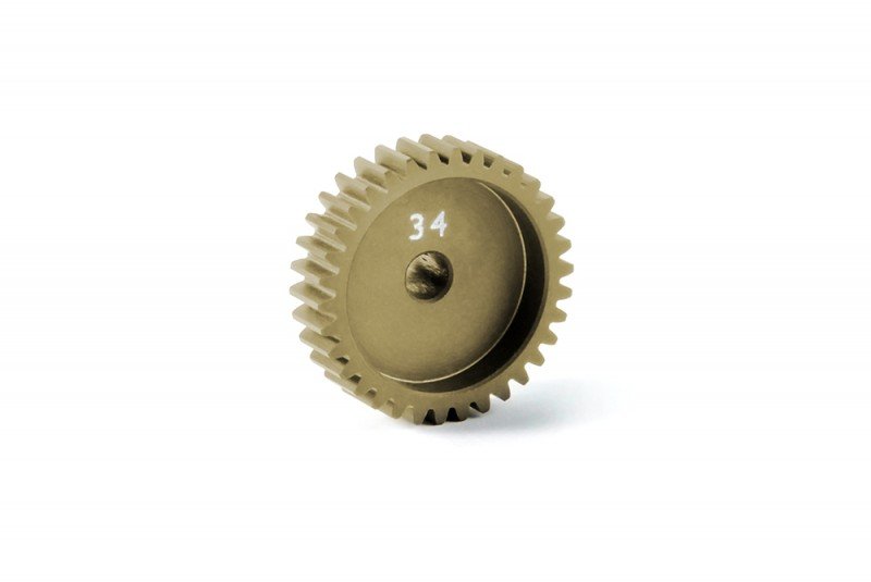 XRAY 365734 Aluminum Pinion Gear - Hard Coated 34T / 48